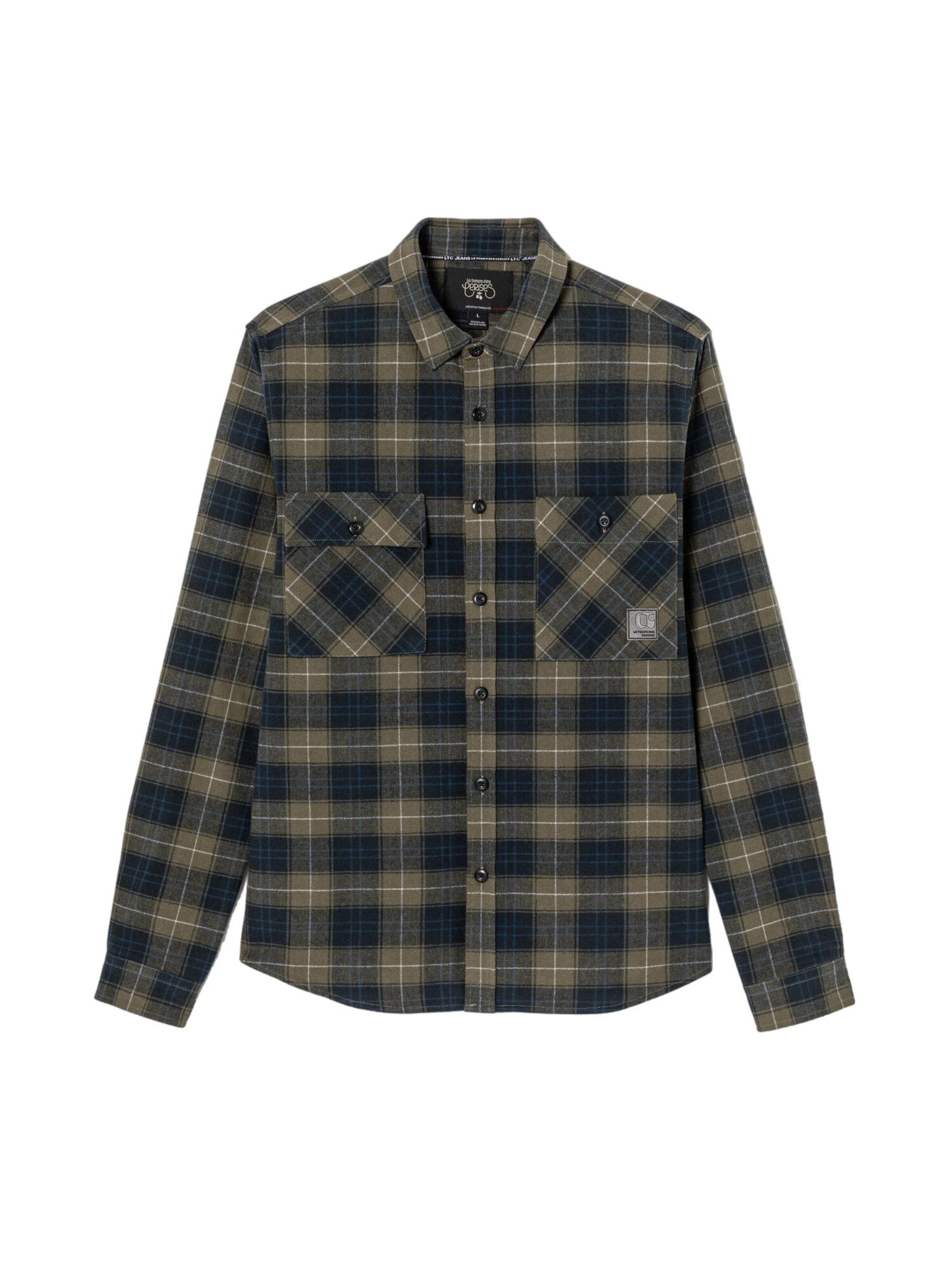 Le Temps Des Cerises Chemise en beige / bleu foncé, Vue avec produit