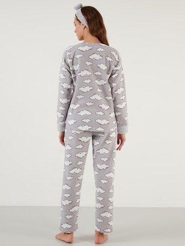 LELA Set: Pyjama und Stirnband in Grau