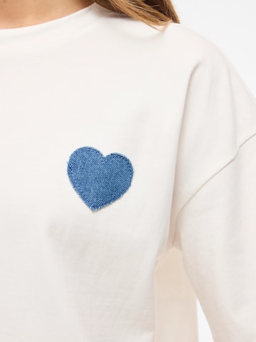 VILA Tričko 'VIMONIE HEART' – bílá