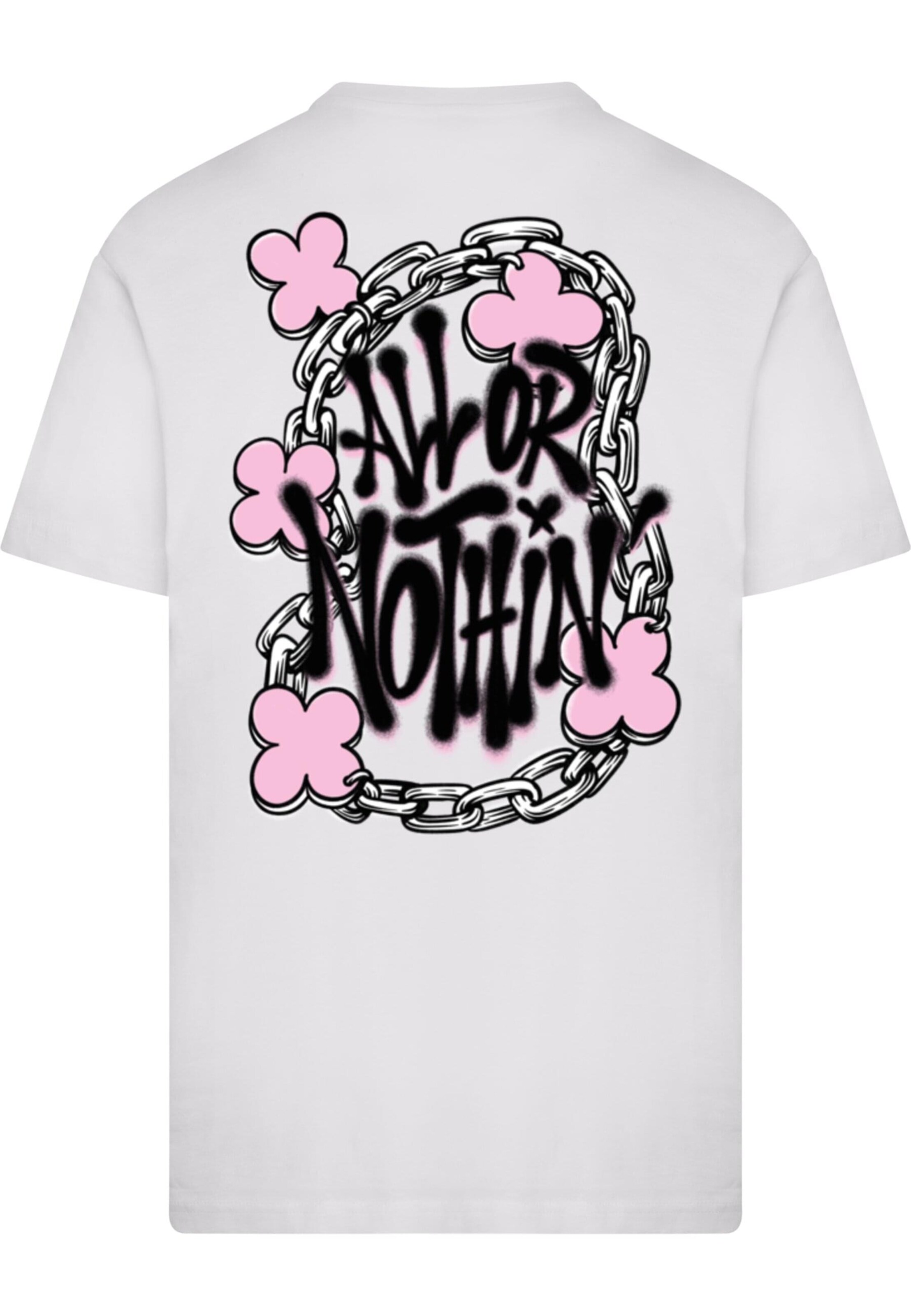 T-Shirt 'All Or Nothin Chain' Mister Tee en blanc