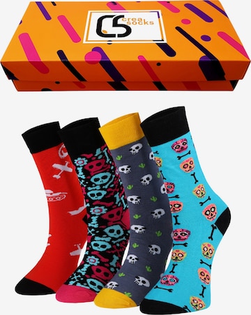 Crea Socks Sukat 'Schädel' värissä monivärinen: etupuoli