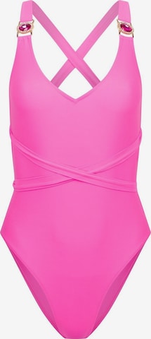 Maillot de bain 'Amour' Moda Minx en rose : devant