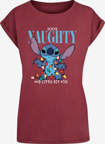 T-shirt 'Lilo And Stitch - Naughty And Nice' ABSOLUTE CULT en rouge : devant