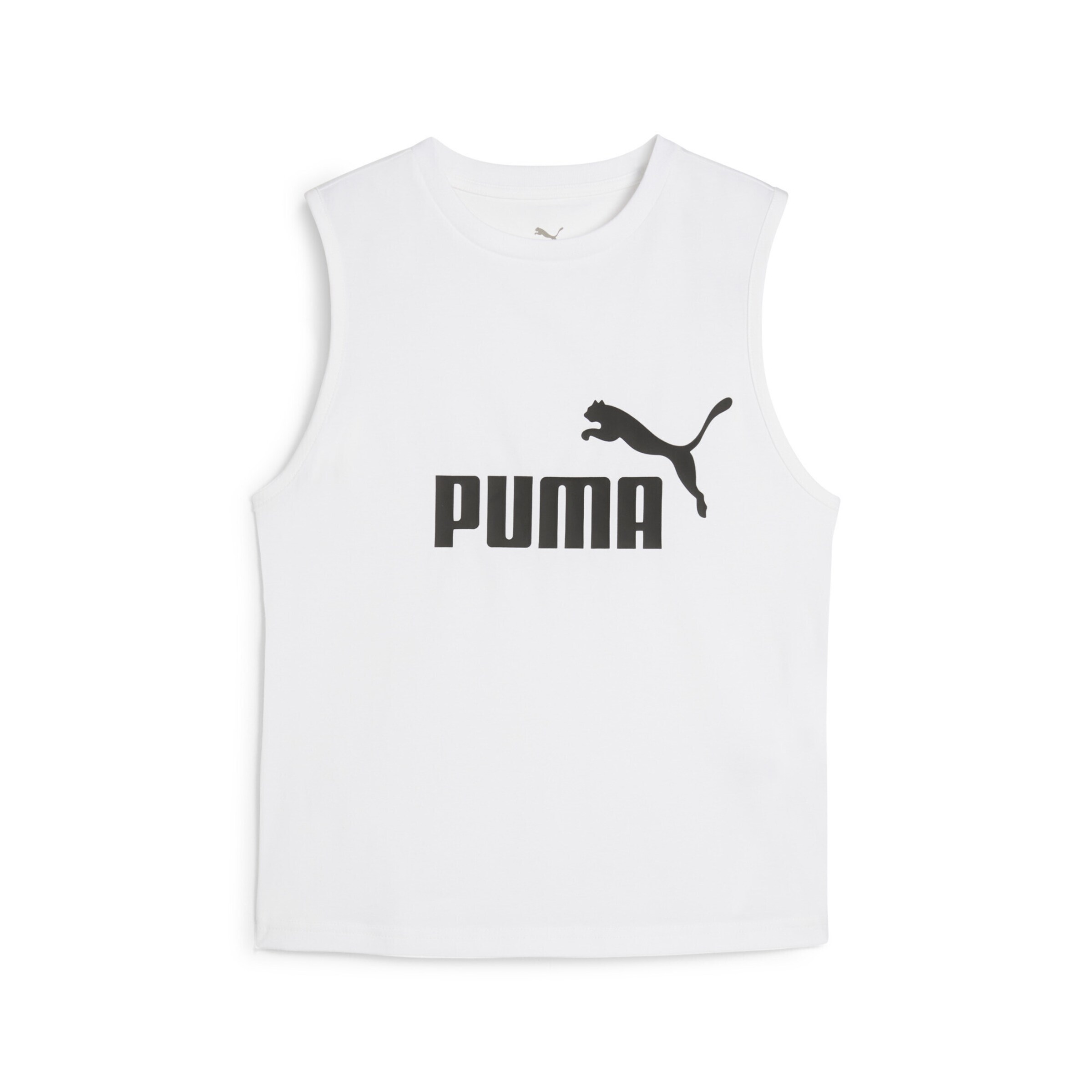 PUMA Top 'Ess No. 1' in Wit: voorkant