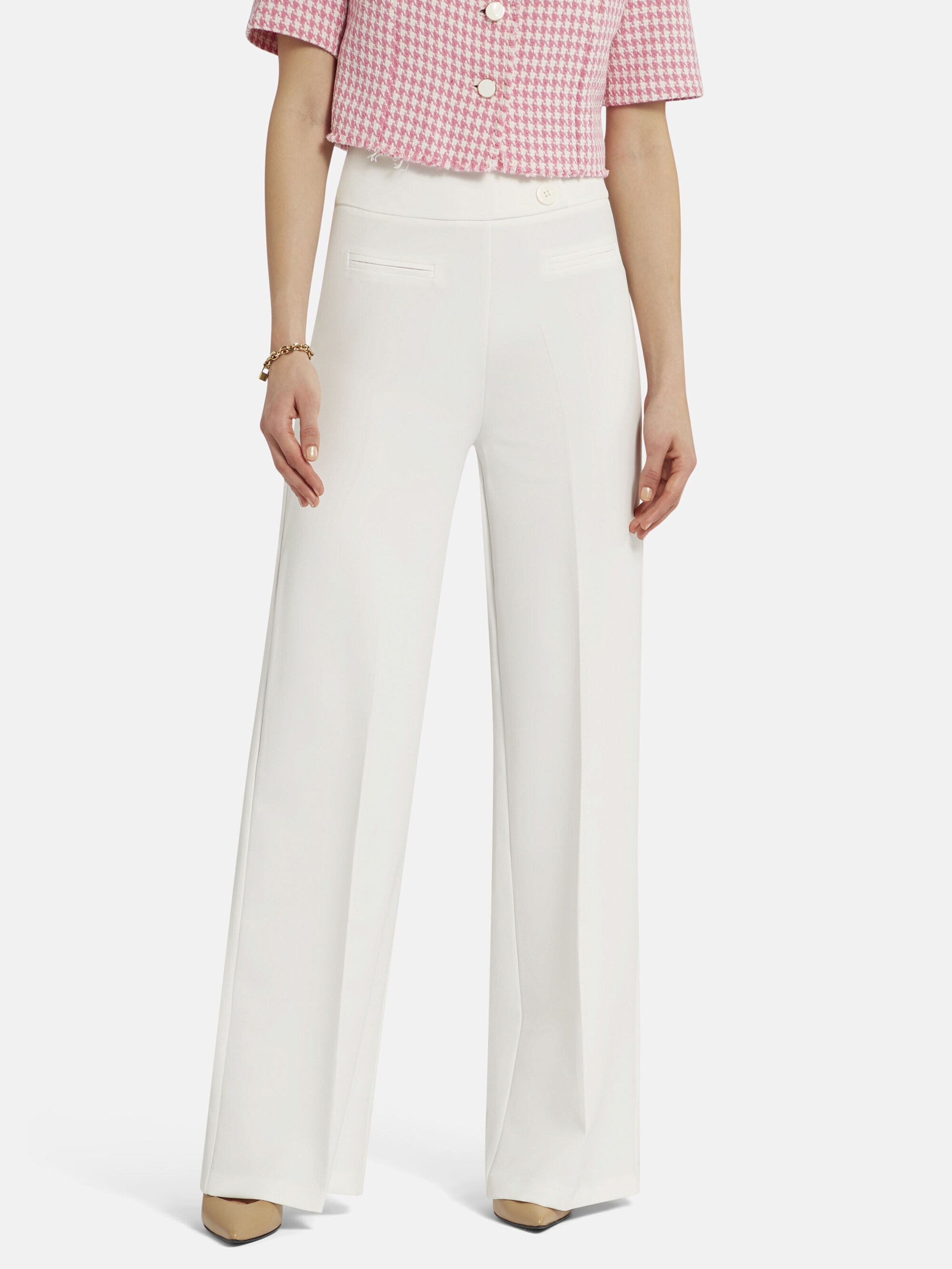 Nicowa Wide leg Pants 'COREANA' in White: front
