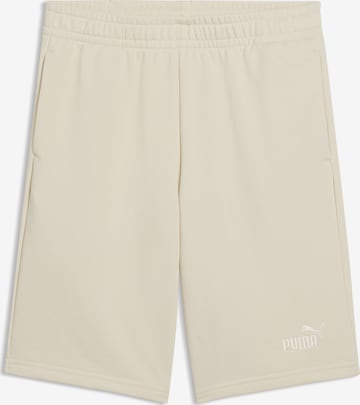 PUMA Regular Workout Pants 'Essentials No. 1' in White: front