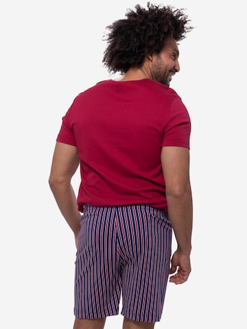 Mey Pyjama kurz 'Graphic Stripes' in Rot