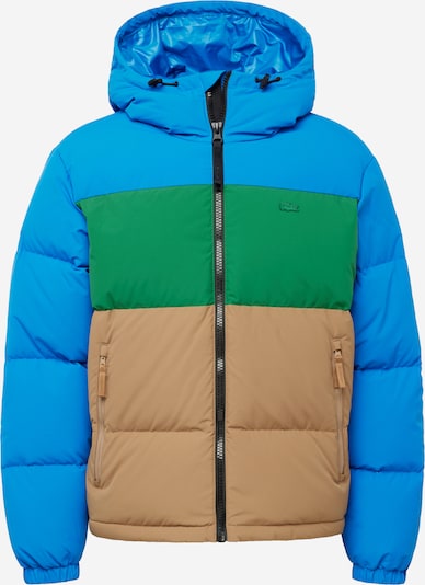 LACOSTE Veste d’hiver en azur / noisette / vert gazon, Vue avec produit