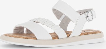 GABOR Strap Sandals in White: front