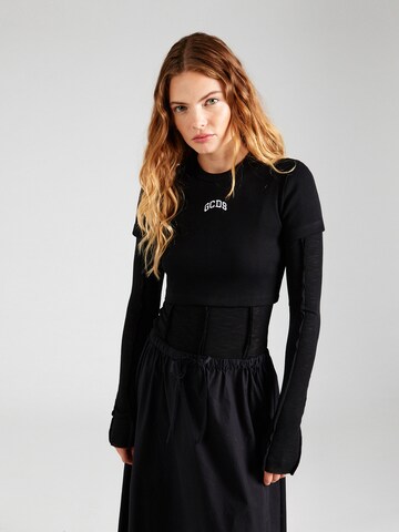 GCDS - Camisa em preto: frente