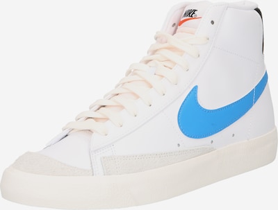 Sportbačiai su auliuku 'Blazer Mid 77 Vintage' iš Nike Sportswear, spalva – gelsvai pilka spalva / azuro spalva / juoda / balta, Prekių apžvalga