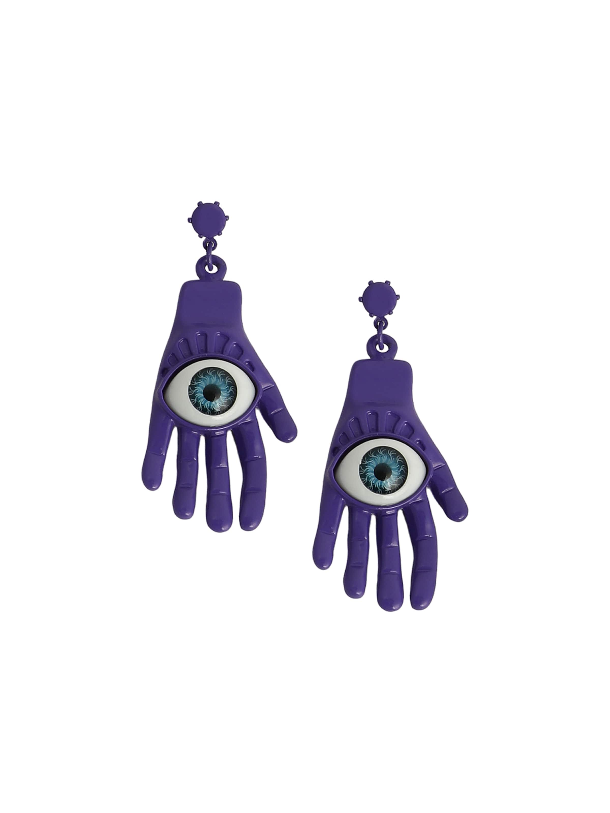 Boucles d'oreilles SOHI en violet : devant