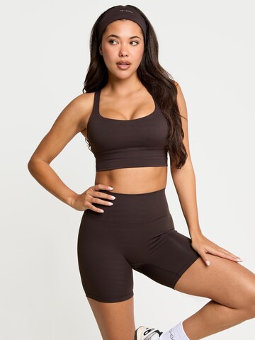Bustier Soutien-gorge de sport 'Cross Back Bra' YO-GAYA en marron
