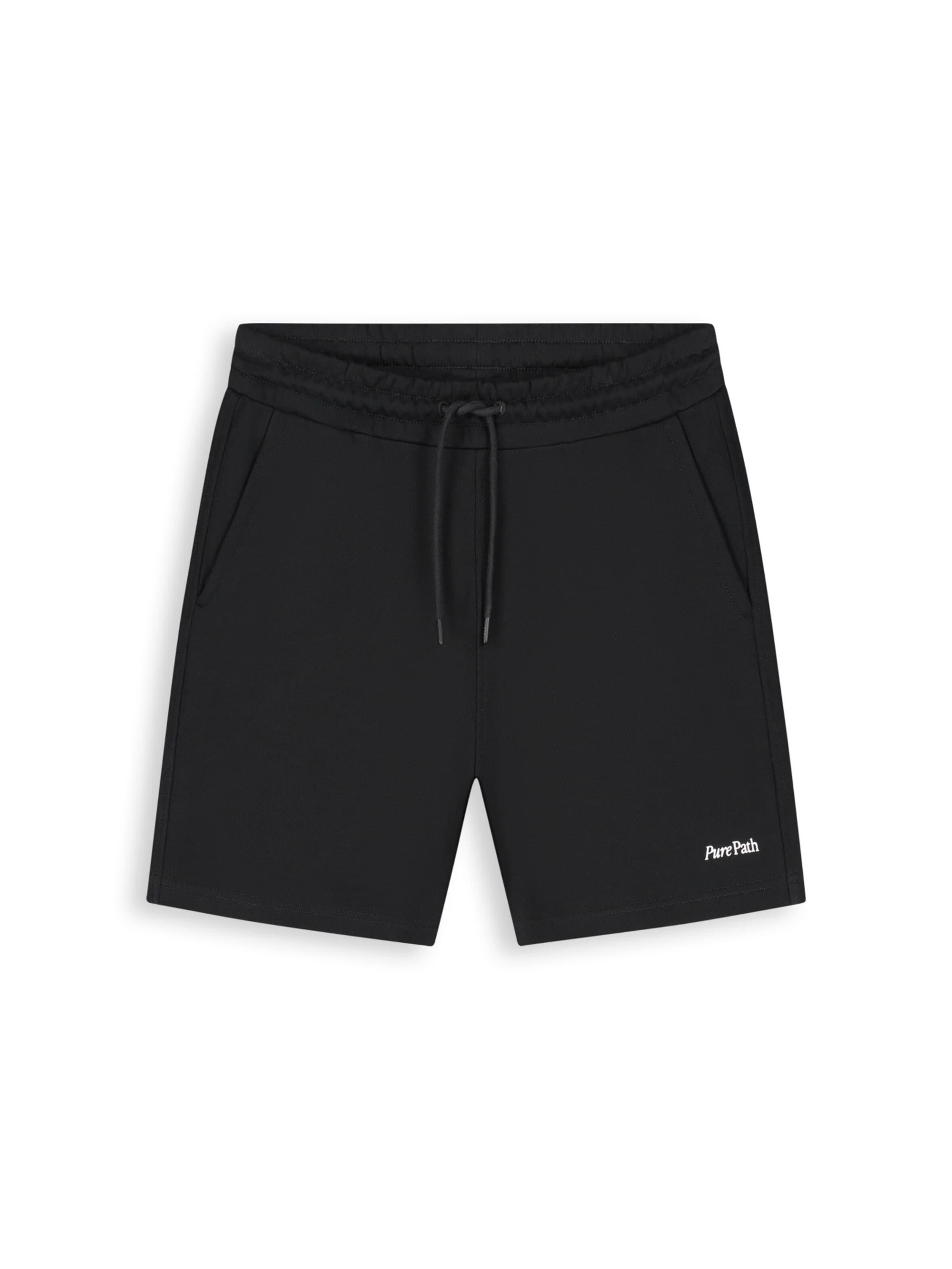 Pure Path Regular Pants in Black: front
