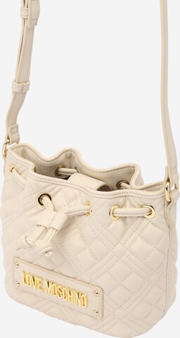 Love Moschino Pouch in Beige: front