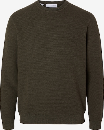 Pull-over 'SLHRoss' SELECTED en vert : devant