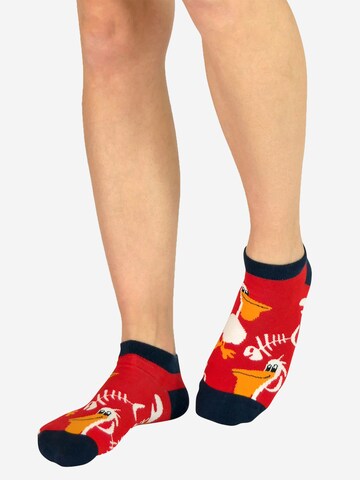 Chaussettes UNABUX en rouge : devant