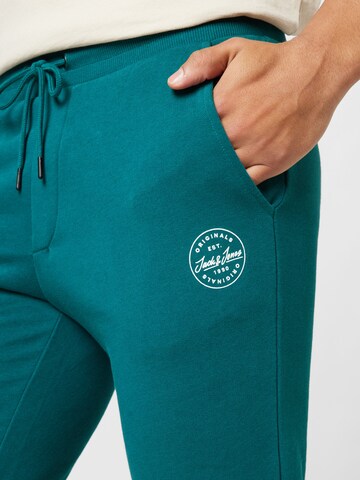 JACK & JONES Zwężany krój Spodnie 'GORDON' w kolorze zielony