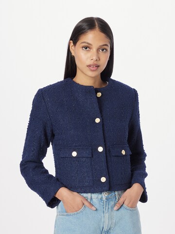 Abercrombie & Fitch Prehodna jakna | modra barva: sprednja stran
