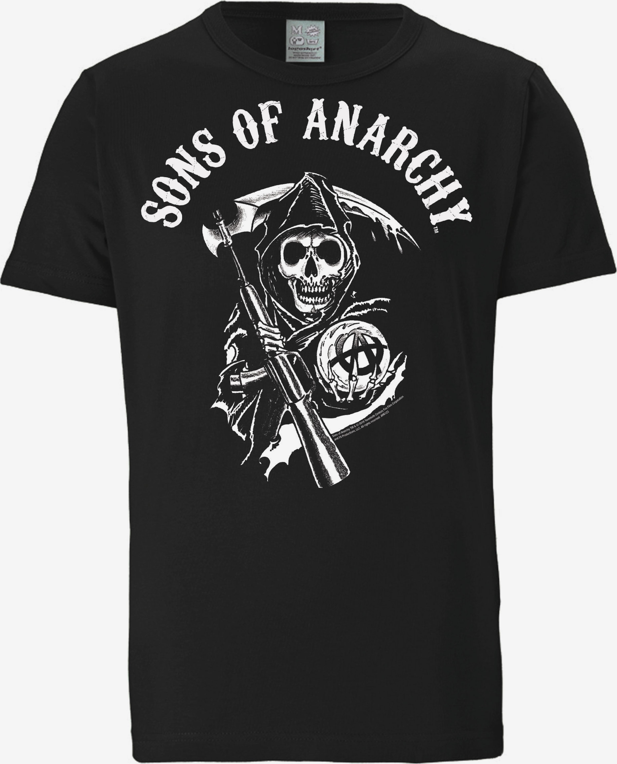 LOGOSHIRT T-Shirt 'Sons Of Anarchy Logo' in Schwarz | ABOUT YOU