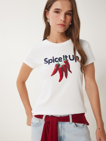 Happiness İstanbul Тениска в бяло