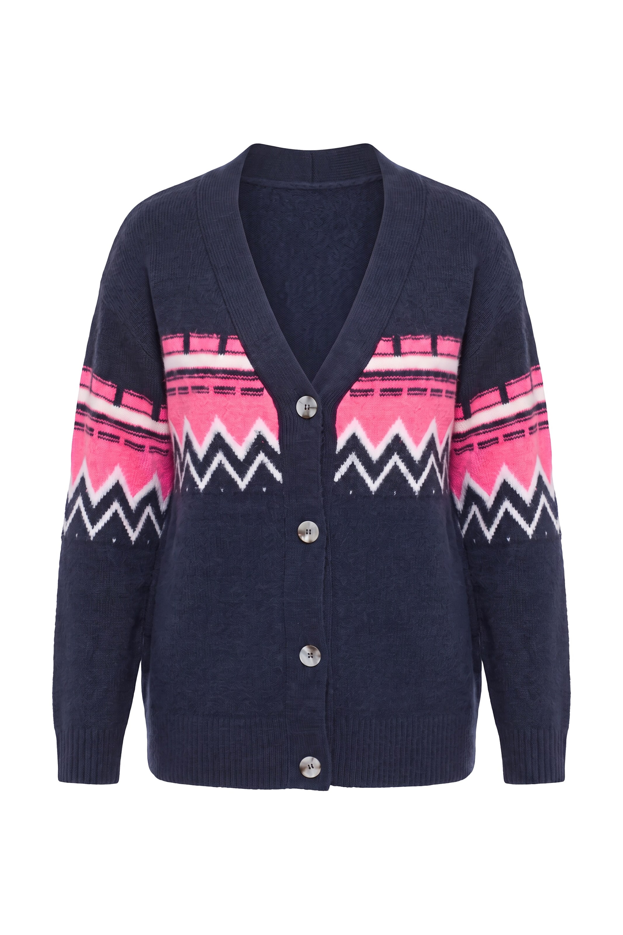 Ulla Popken Strickjacke in Blau: Vorderseite