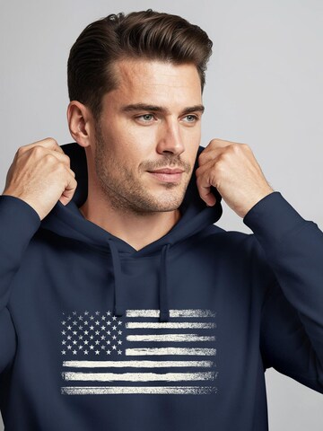 Neverless Sweatshirt 'USA Flag' in Blau