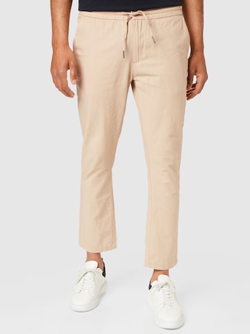 Clean Cut Copenhagen Regular Broek 'Barcelona' in Beige: voorkant