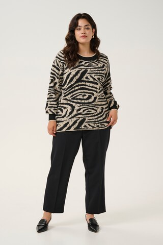 KAFFE CURVE Pullover 'Vilma' in Schwarz