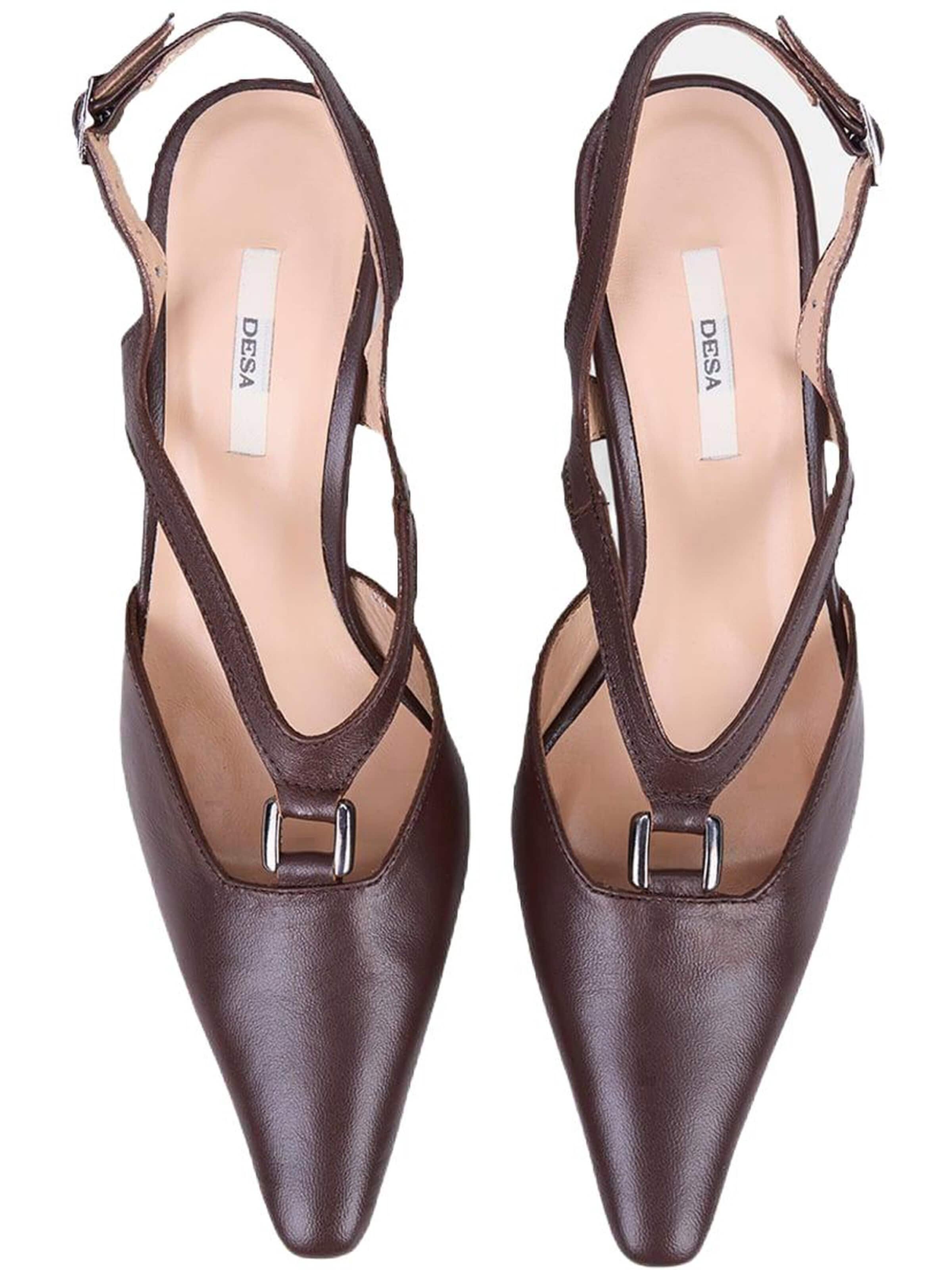 Desa - Zapatos con plataforma 'Stilett' en marrón