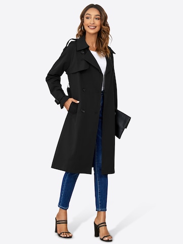 Manteau mi-saison Imily Bela en noir : devant