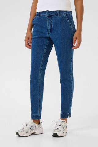 Skinny Jean 'KAlea' Kaffe en bleu : devant