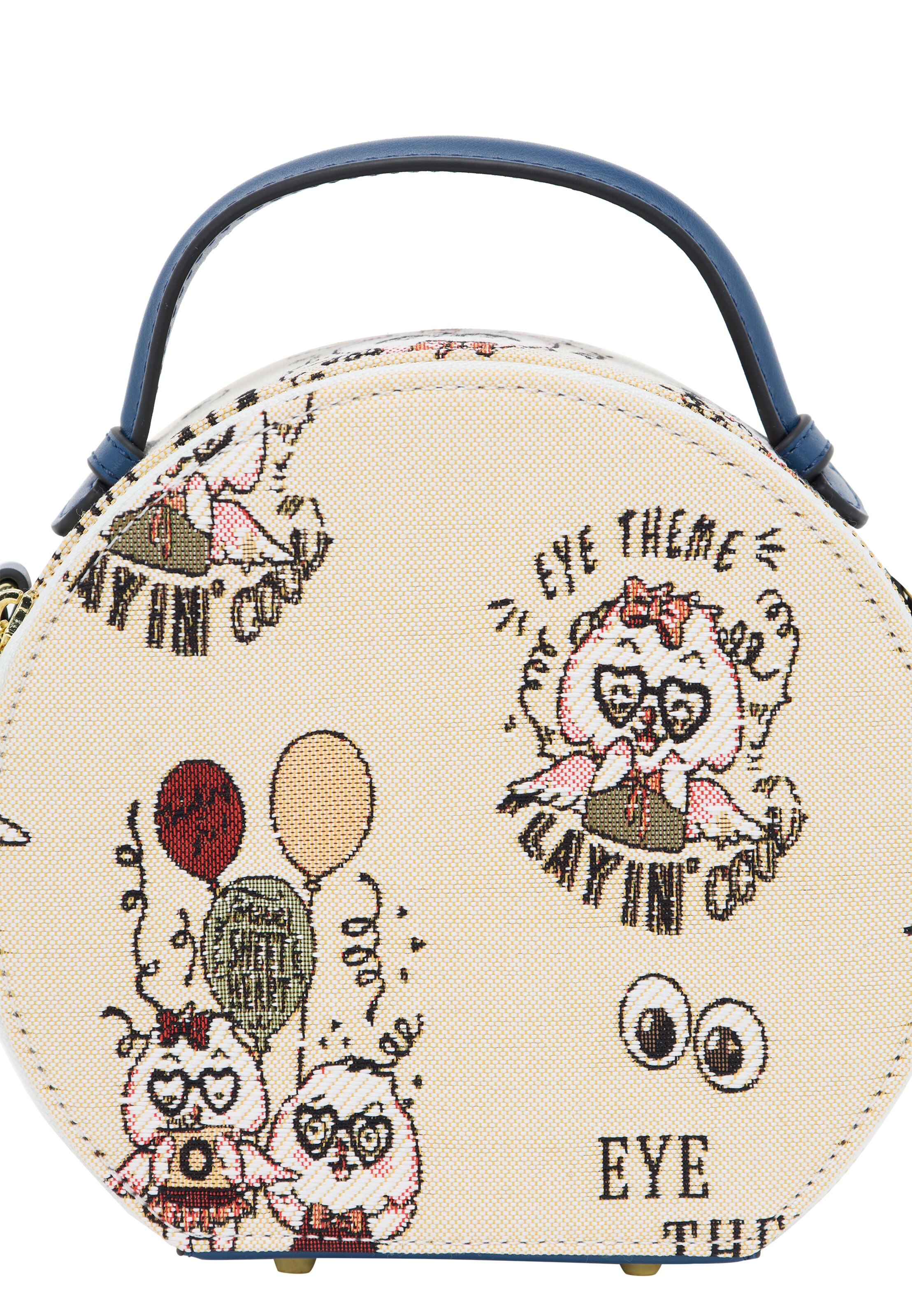 MYMO - Mala de ombro 'Pop Eyetheme' em branco