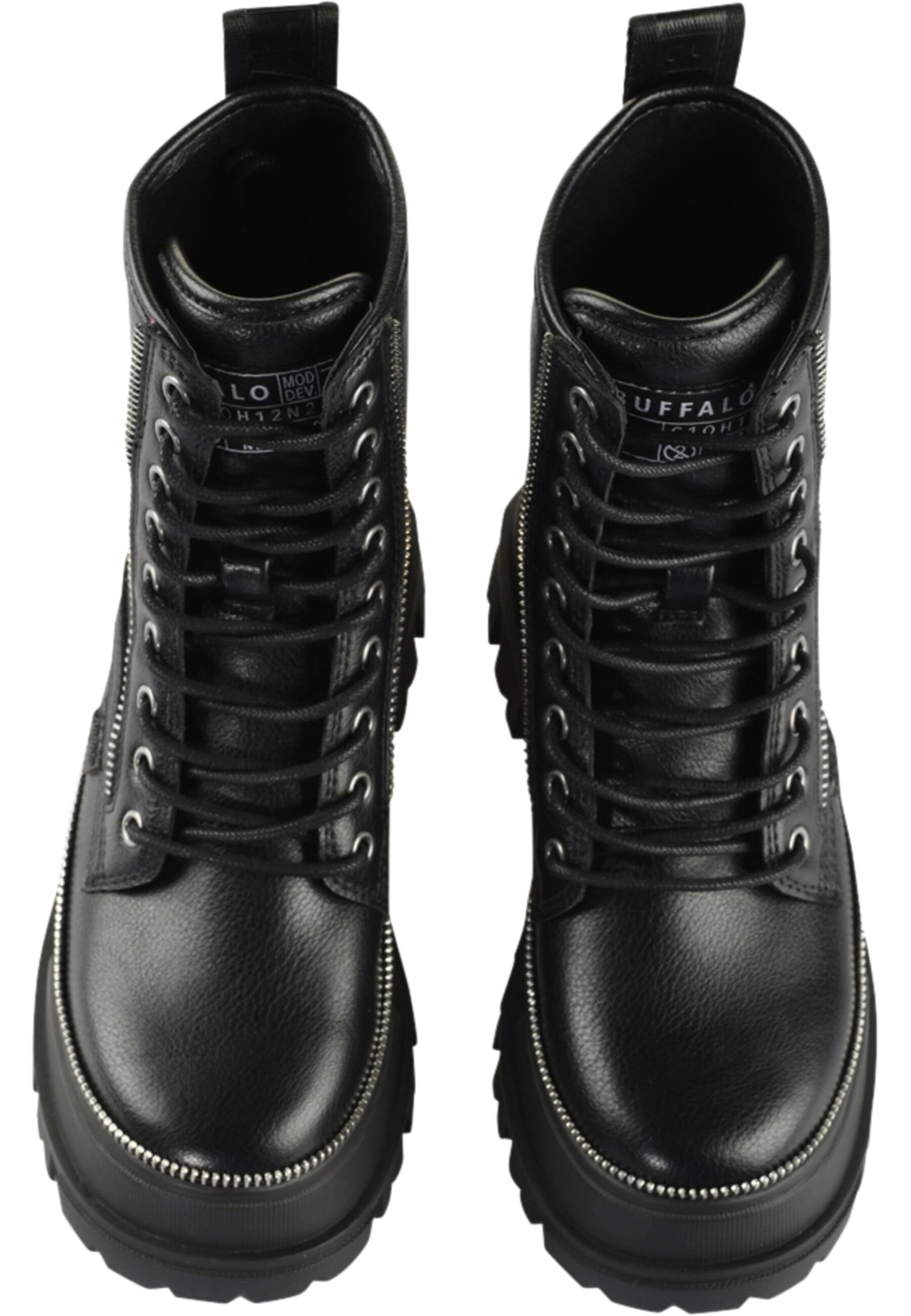 Bottines à lacets 'Aspha' BUFFALO en noir