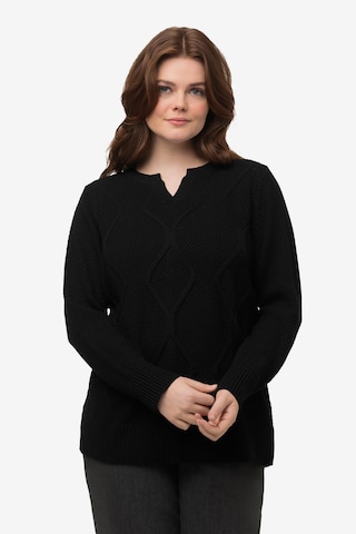 Ulla Popken Pullover (GOTS) in Schwarz: predná strana