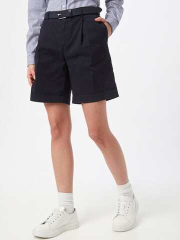 BOSS Loosefit Kalhoty se sklady v pase 'Taggie' – modrá: přední strana