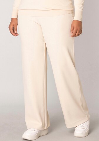 BASE LEVEL CURVY Loose fit Pants in Beige