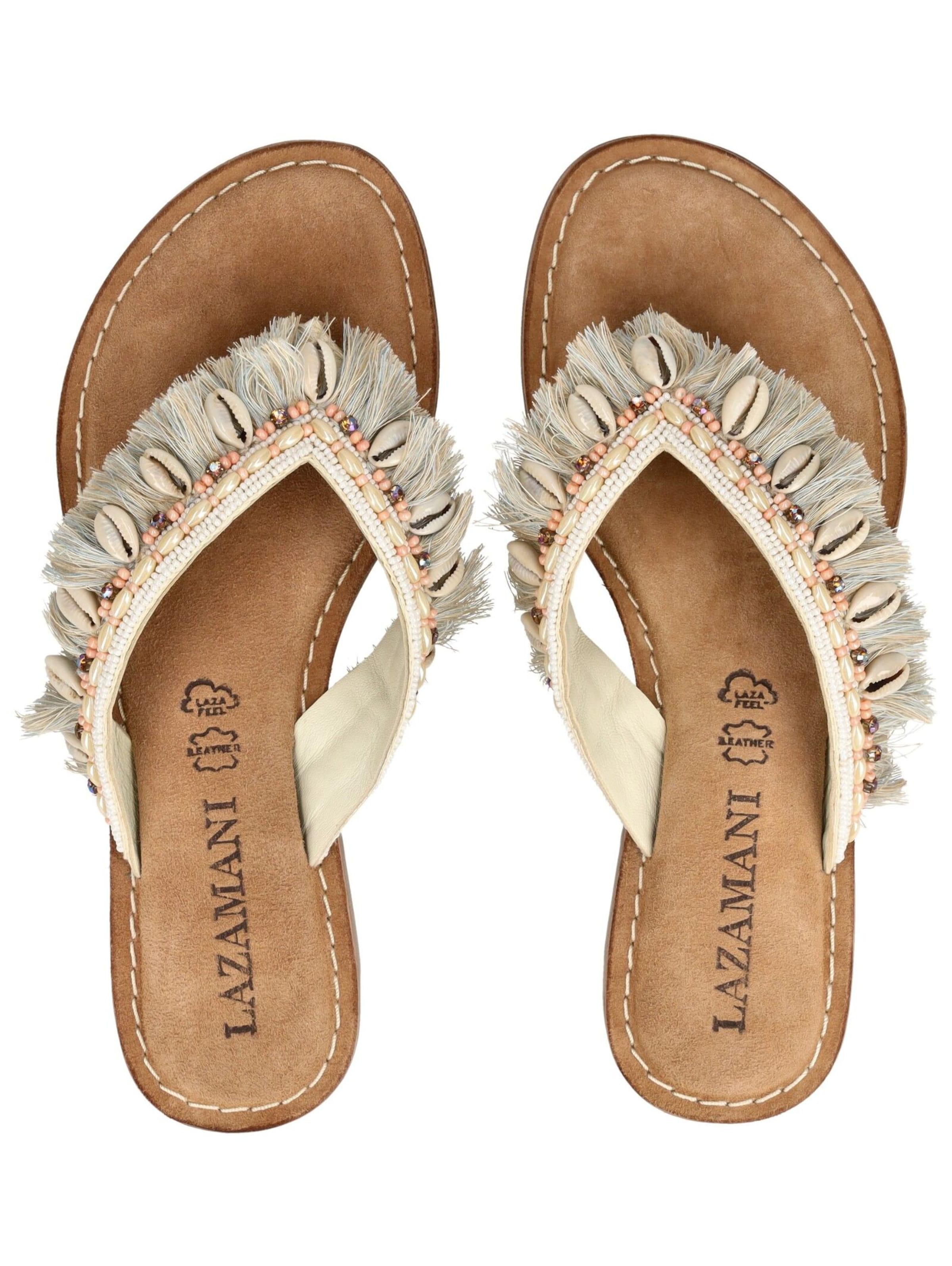 Tongs LAZAMANI en blanc