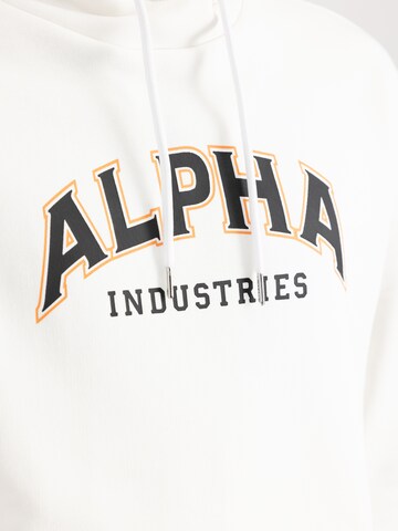 balta ALPHA INDUSTRIES Megztinis be užsegimo 'College'