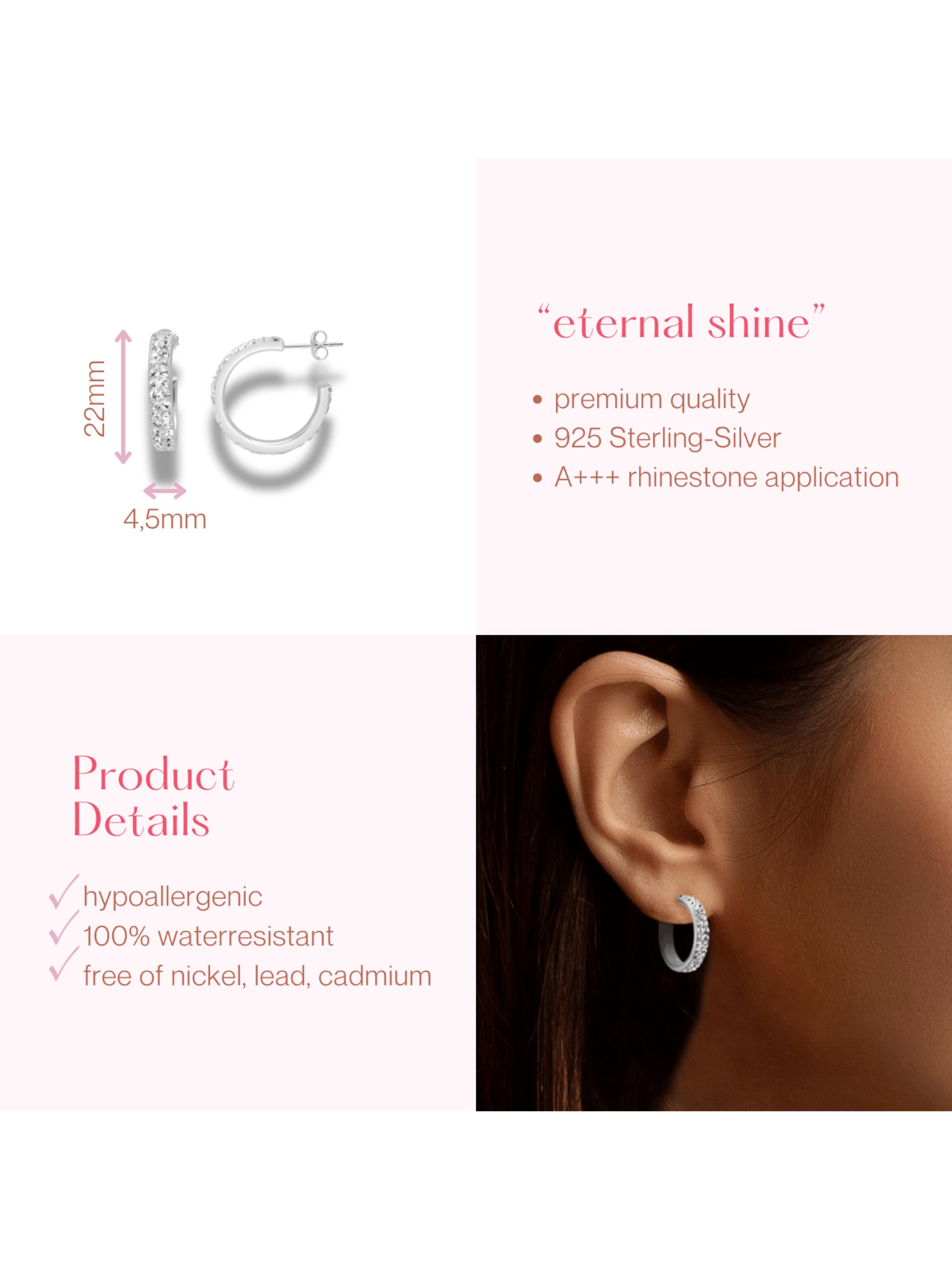 ARS-ARGENTI Earrings 'ETERNAL SHINE' in Silver