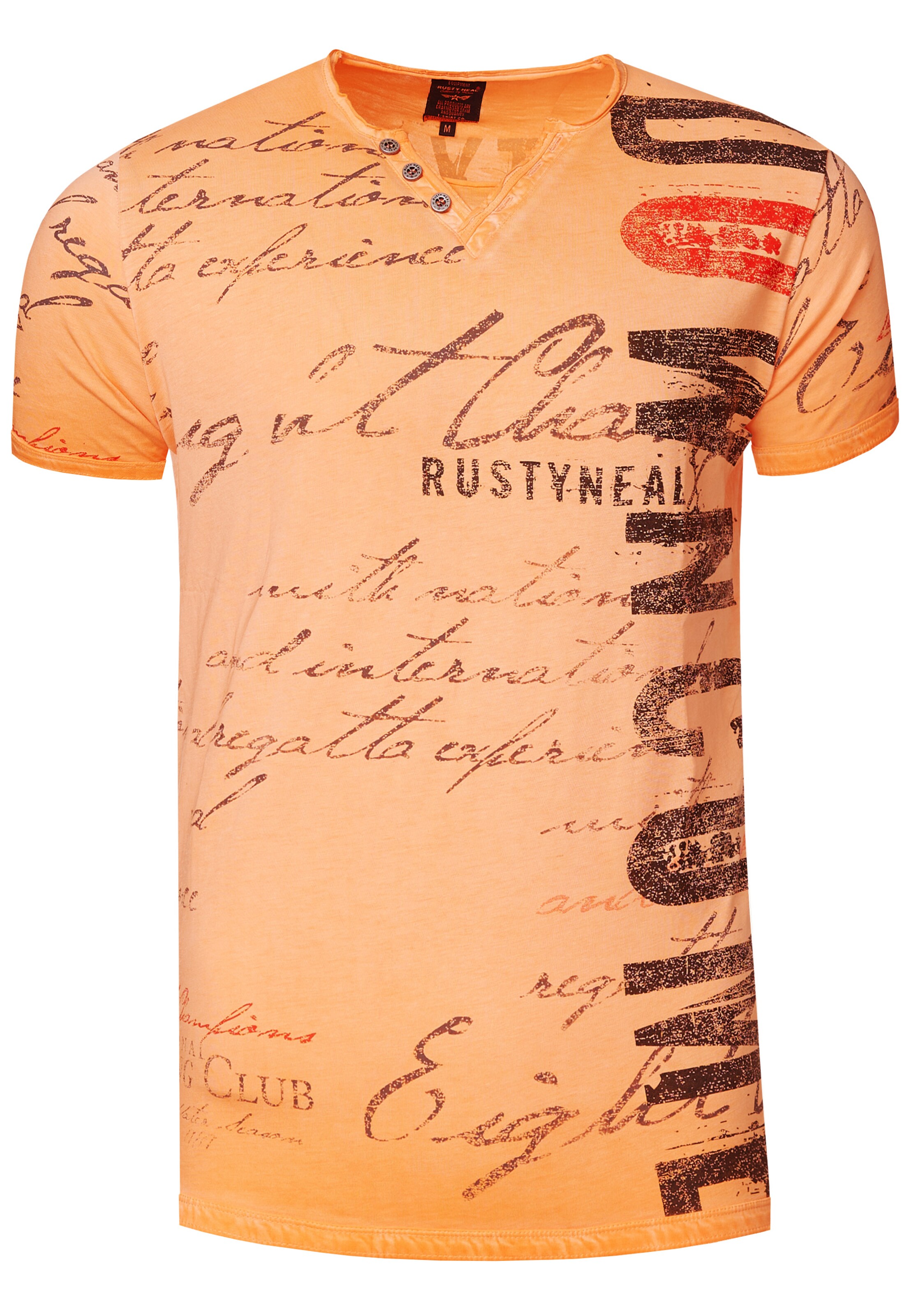 Rusty Neal Shirt in Oranje: voorkant