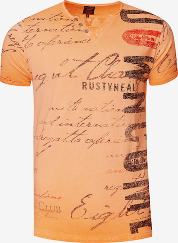 Rusty Neal Shirt in Oranje: voorkant