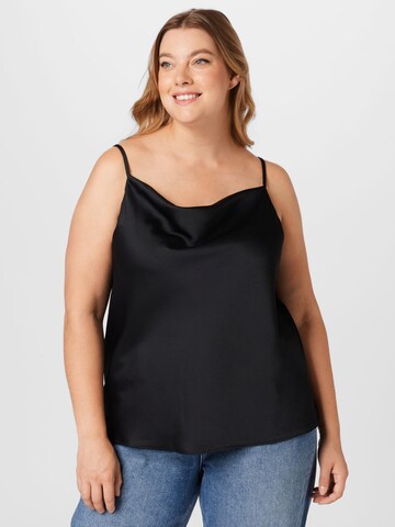 River Island Plus Top in Black: front