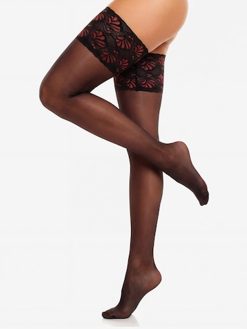 Bas sans jarretelle 'Deluxe 20' GLAMORY en rouge