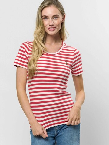 U.S. POLO ASSN. Top ' Carla ' in Rood: voorkant