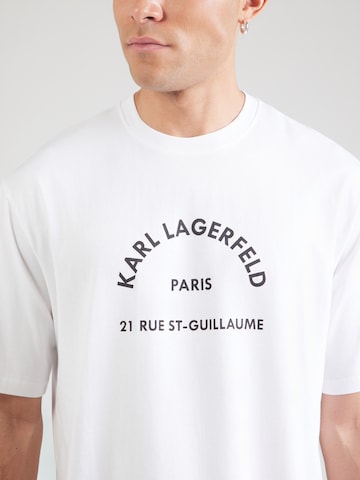Karl Lagerfeld T-Shirt 'Rue St-Guillaume' in Weiß