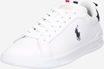 Baskets basses Polo Ralph Lauren en blanc : devant