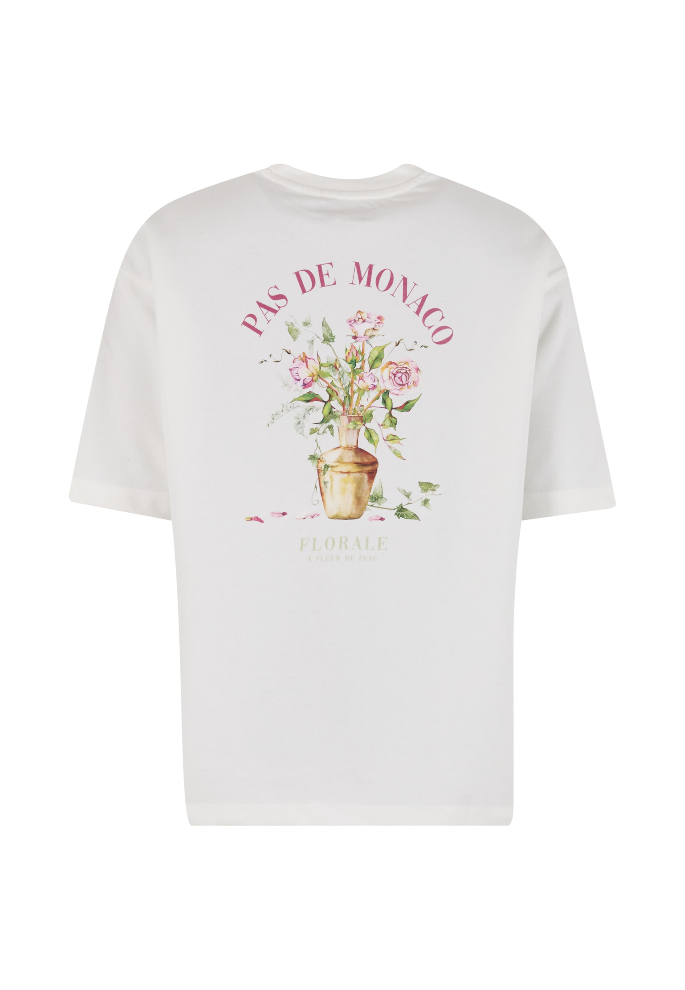 T-Shirt 'Pot De Vie' Pas De Monaco en blanc