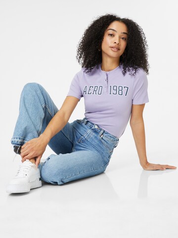 AÉROPOSTALE Shirt in Purple