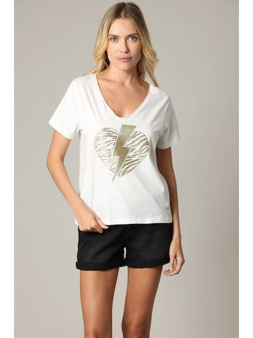 T-shirt 'Lovers' Deeluxe en blanc : devant